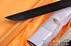 Hand Forged 1060 High Carbon Steel Black Straight Blade Samurai Ninja Chokuto Sword
