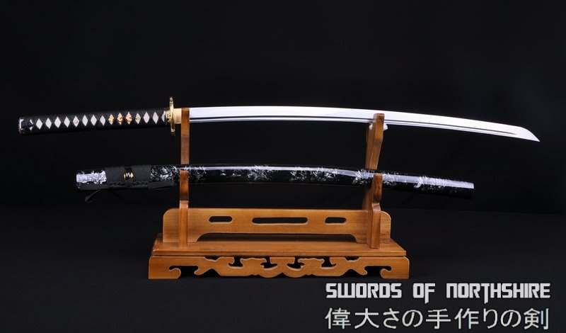 Hand Forged 1060 High Carbon Steel Blade Martial Arts Iaito Golden Dragon Katana