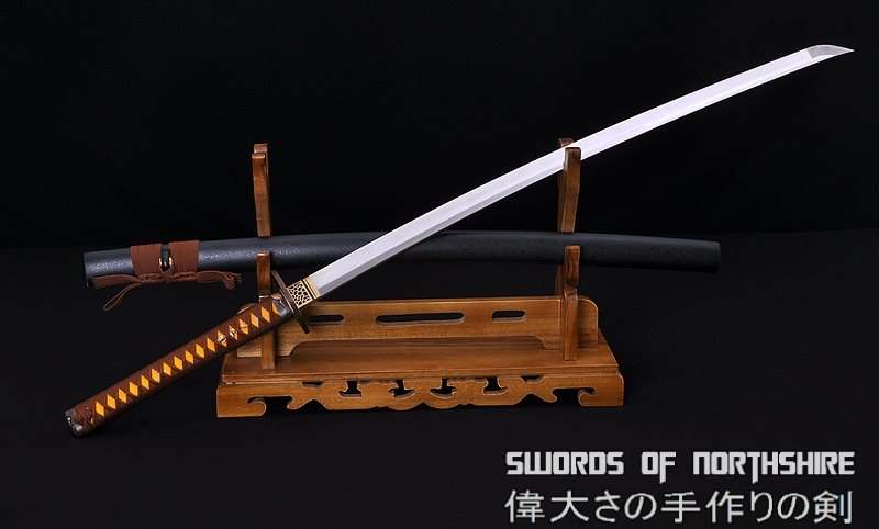 Hand Forged Folded Damascus Steel Blade Samurai Sword Crane Katana