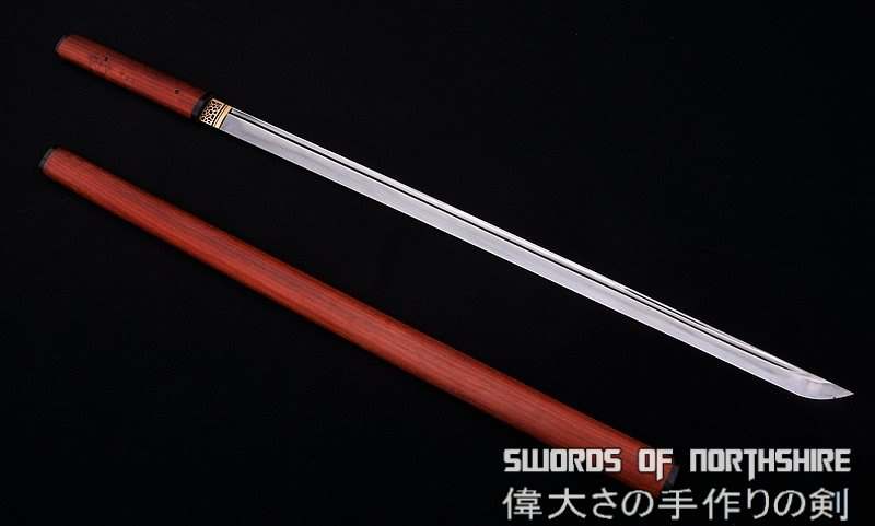 Hand Forged Folded Damascus Steel Straight Blade Shirasaya Samurai Ninja Sword