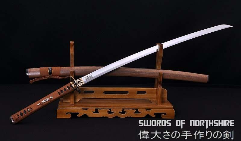 Hand Forged Folded Damascus Steel Clay Tempered Samurai Dragon Katana Sword