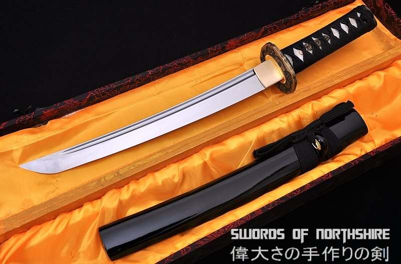 Hand Forged 1060 High Carbon Steel Blade Knife Full Tang Samurai Tanto Sword