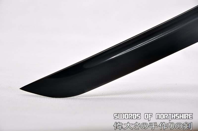 Hand Forged 1060 High Carbon Black Steel Blade Full Tang Tactical Samurai Wakizashi Sword