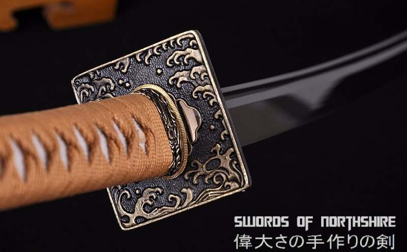 Hand Forged 1060 High Carbon Steel Blade Iaido Kendo Wave Samurai Katana Iaito Sword