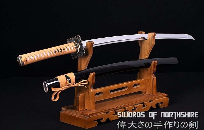 Hand Forged 1060 High Carbon Steel Blade Iaido Kendo Wave Samurai