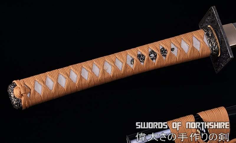 Hand Forged 1060 High Carbon Steel Blade Iaido Kendo Wave Samurai