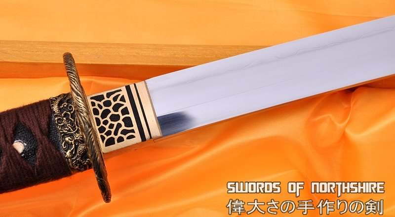 Hand Forged Folded Damascus Steel Clay Tempered Dragon Katana Sword