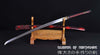 Hand Forged Folded Damascus Steel Clay Tempered Straight Hamon Samurai Katana Sword