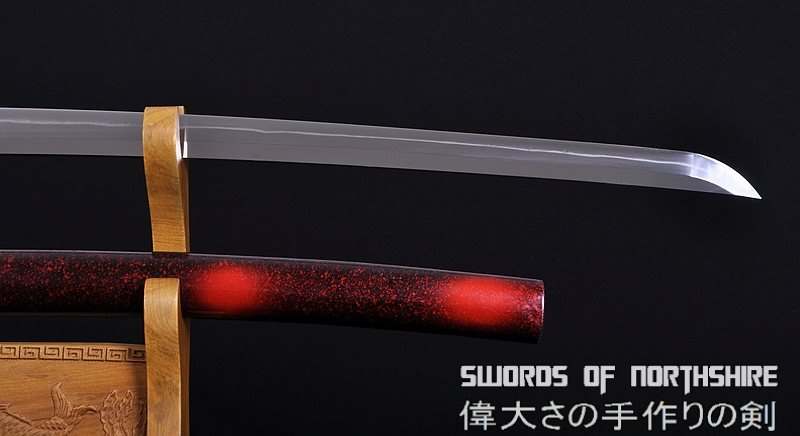 Hand Forged Folded Damascus Steel Clay Tempered Straight Hamon Samurai Katana Sword