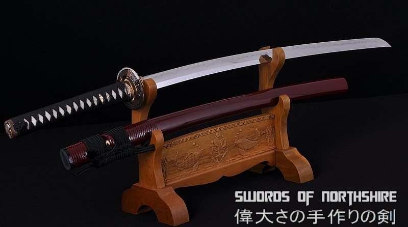 Hand Forged Folded Damascus Steel Clay Tempered Samurai Katana Eagle Sword