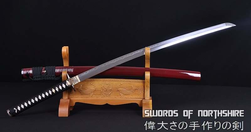 Hand Forged Folded Damascus Steel Clay Tempered Samurai Katana Eagle Sword