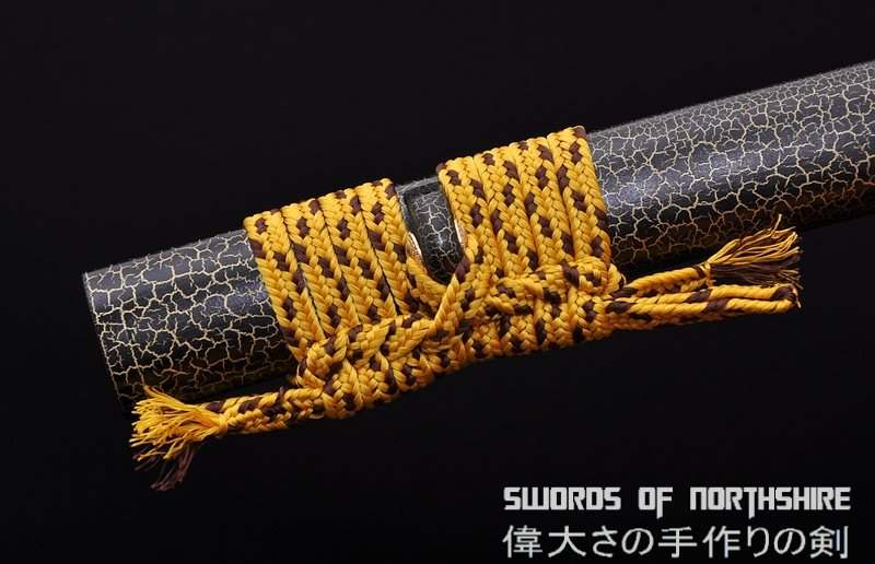 Hand Forged Folded Damascus Steel Clay Tempered Blade Floral Samurai Katana Sword
