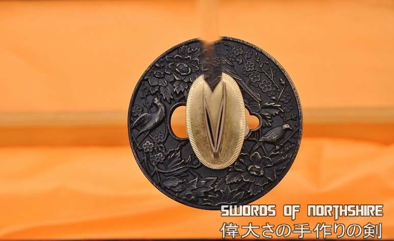 Hand Forged Folded Damascus Steel Clay Tempered Blade Floral Samurai Katana Sword