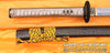 Hand Forged Folded Damascus Steel Clay Tempered Blade Floral Samurai Katana Sword