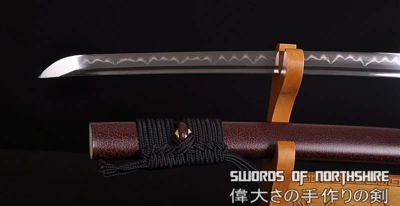 Hand Forged Folded Damascus Steel Clay Tempered Snake & Monkey Samurai Katana Sword
