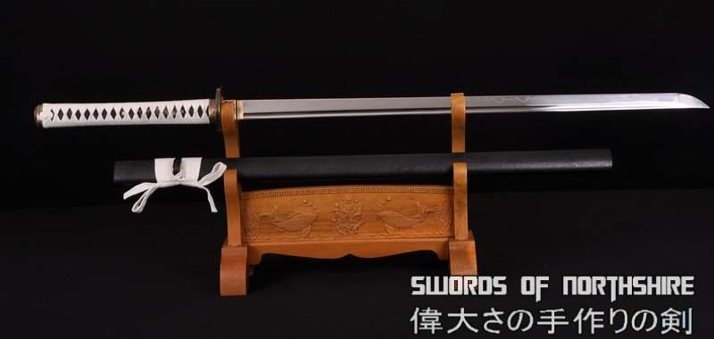 Hand Forged 1095 High Carbon Steel Clay Tempered Koi Fish Samurai Chokuto Ninja Sword