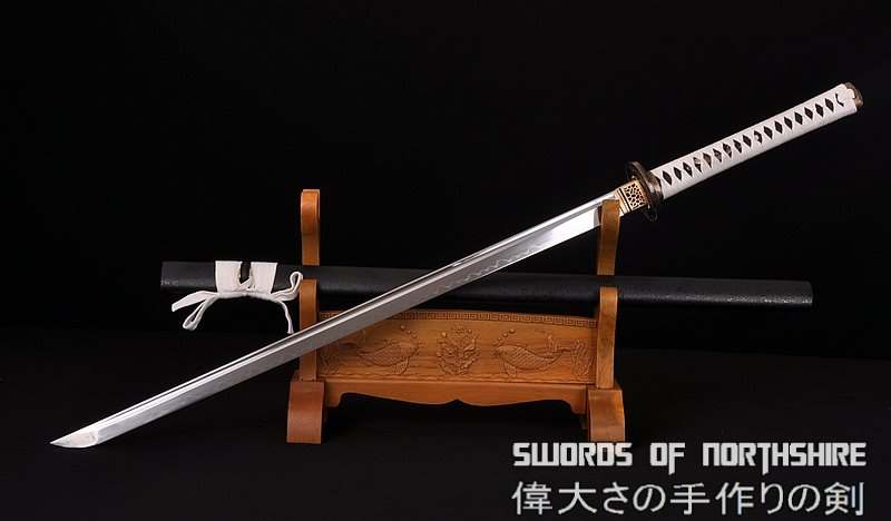 Hand Forged 1095 High Carbon Steel Clay Tempered Koi Fish Samurai