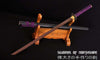 Hand Forged Black and Red Folded Damascus Steel Kiriha-Zukuri Samurai Ninja Sword
