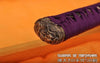 Hand Forged Black and Red Folded Damascus Steel Kiriha-Zukuri Samurai Ninja Sword