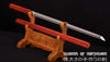 Zatoichi the Blind Swordsman Hand Forged Clay Tempered 1095 Samurai Ninja Shirasaya Sword