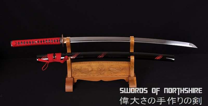 Hand Forged 1060 High Carbon Steel Blade Iaito Samurai Blood