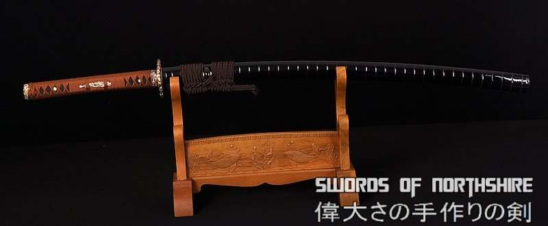 Gyaku-Kobuse Clay Tempered 1095 High Carbon Steel + Folded Steel Samurai Katana Sword