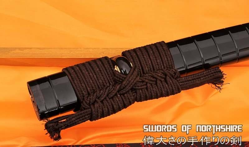 Gyaku-Kobuse Clay Tempered 1095 High Carbon Steel + Folded Steel Samurai Katana Sword