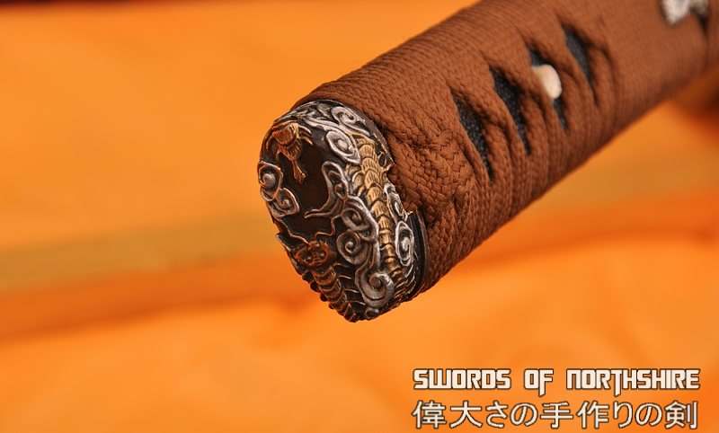 Gyaku-Kobuse Clay Tempered 1095 High Carbon Steel + Folded Steel Samurai Katana Sword