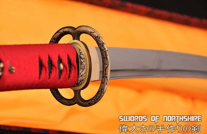 Hand Folded Damascus Steel Blade Musashi Samurai Katana Sword