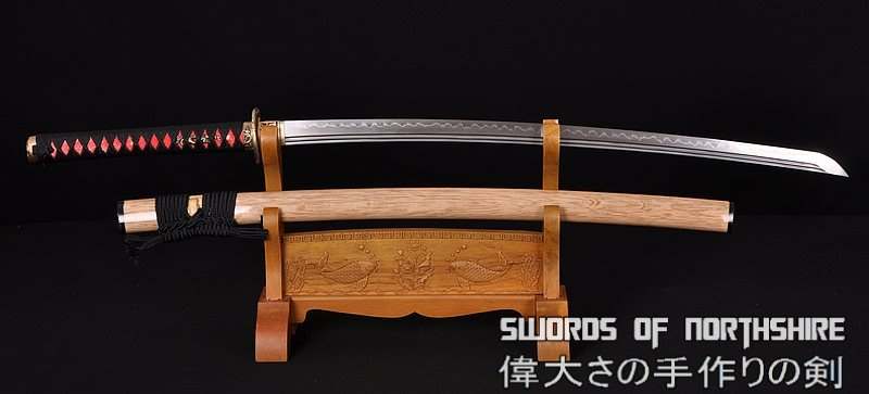 Hand Forged Folded Damascus Steel Clay Tempered Musashi Dragon Katana Samurai Sword