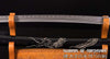 Hand Forged Folded Damascus Steel Clay Tempered Dragon Carving Samurai Katana Sword