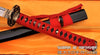 Hand Forged Folded Damascus Steel Clay Tempered Koi Fish Carving Samurai Katana Sword