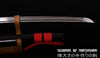 Hand Forged Folded Damascus Steel Clay Tempered Koi Fish Carving Samurai Katana Sword