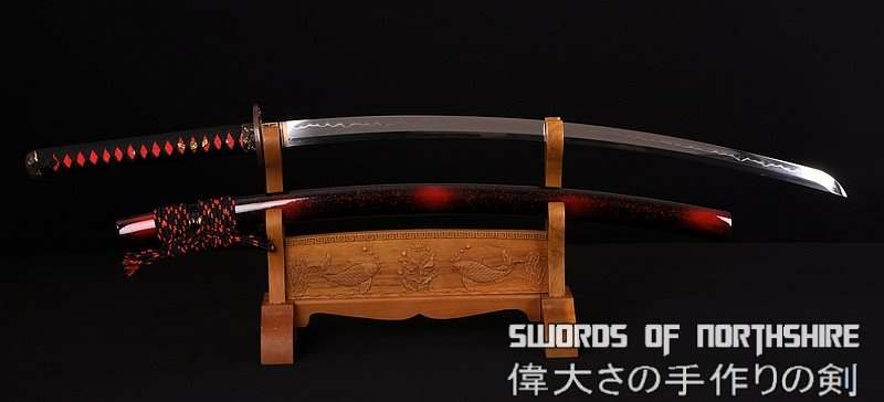 Deep 1.26" Sori Hand Forged 1095 High Carbon Steel Clay Tempered Samurai Katana Sword