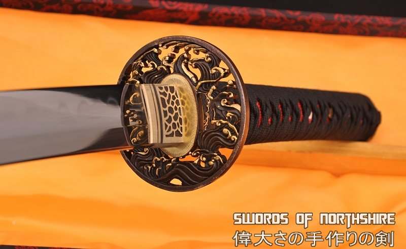 Deep 1.26" Sori Hand Forged 1095 High Carbon Steel Clay Tempered Samurai Katana Sword