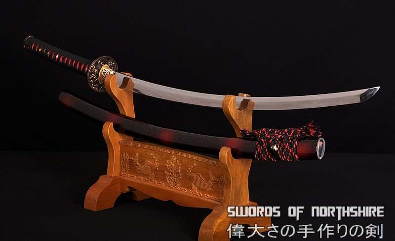 Deep 1.26" Sori Hand Forged 1095 High Carbon Steel Clay Tempered Samurai Katana Sword