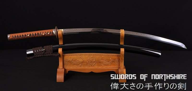 Deep 1.26" Sori Curve 1095 High Carbon Steel Clay Tempered Dragonfly Samurai Katana Sword