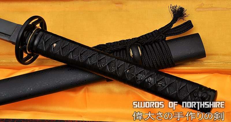 Hand Forged Ninjato 1060 High Carbon Black Steel Blade Full Tang Samurai Ninja Chokuto Sword