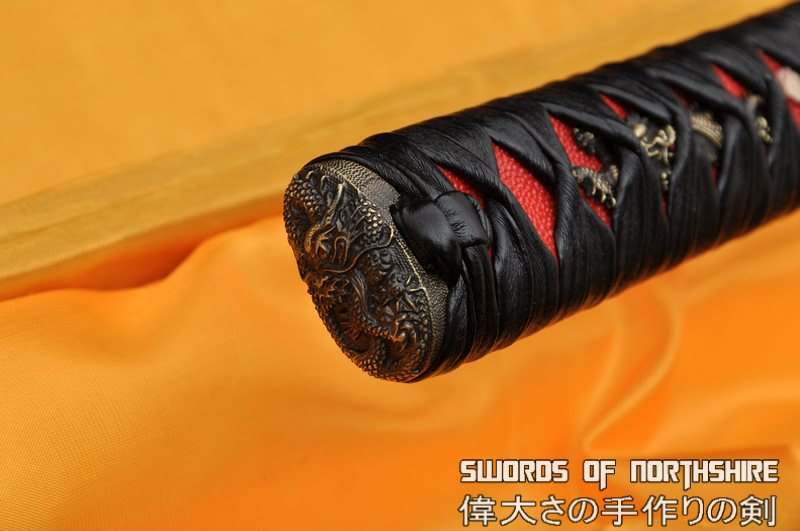 Hand Forged 1095 High Carbon Steel Blade Dragon Samurai Katana Sword