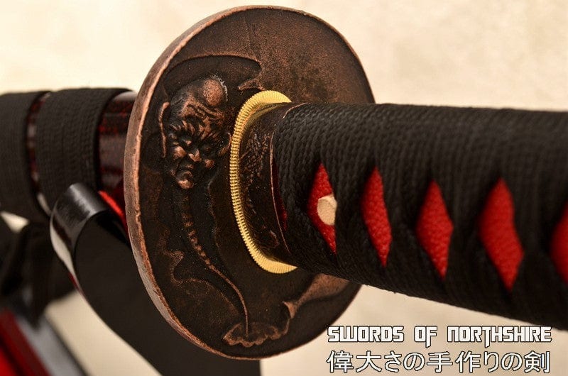 Rokurokubi Demon Hand Forged 9260 Spring Steel Samurai Sword