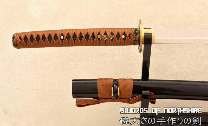 Ocean Wave Hand Forged 9260 Spring Steel Japanese Samurai Sword Battle Ready Katana