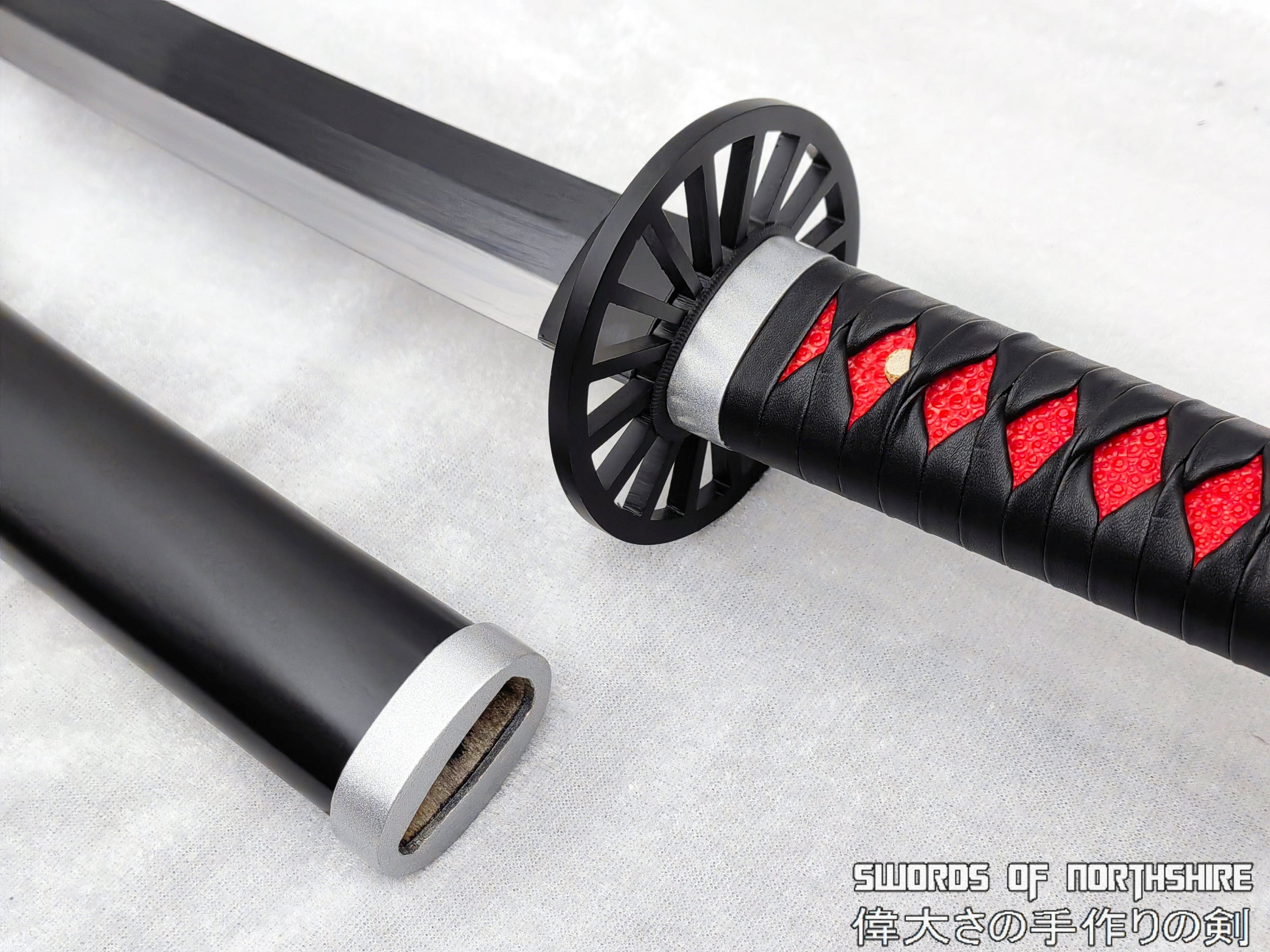 Demon Slayer Tanjiro's Katana Handmade Full Tang T10 Steel Black