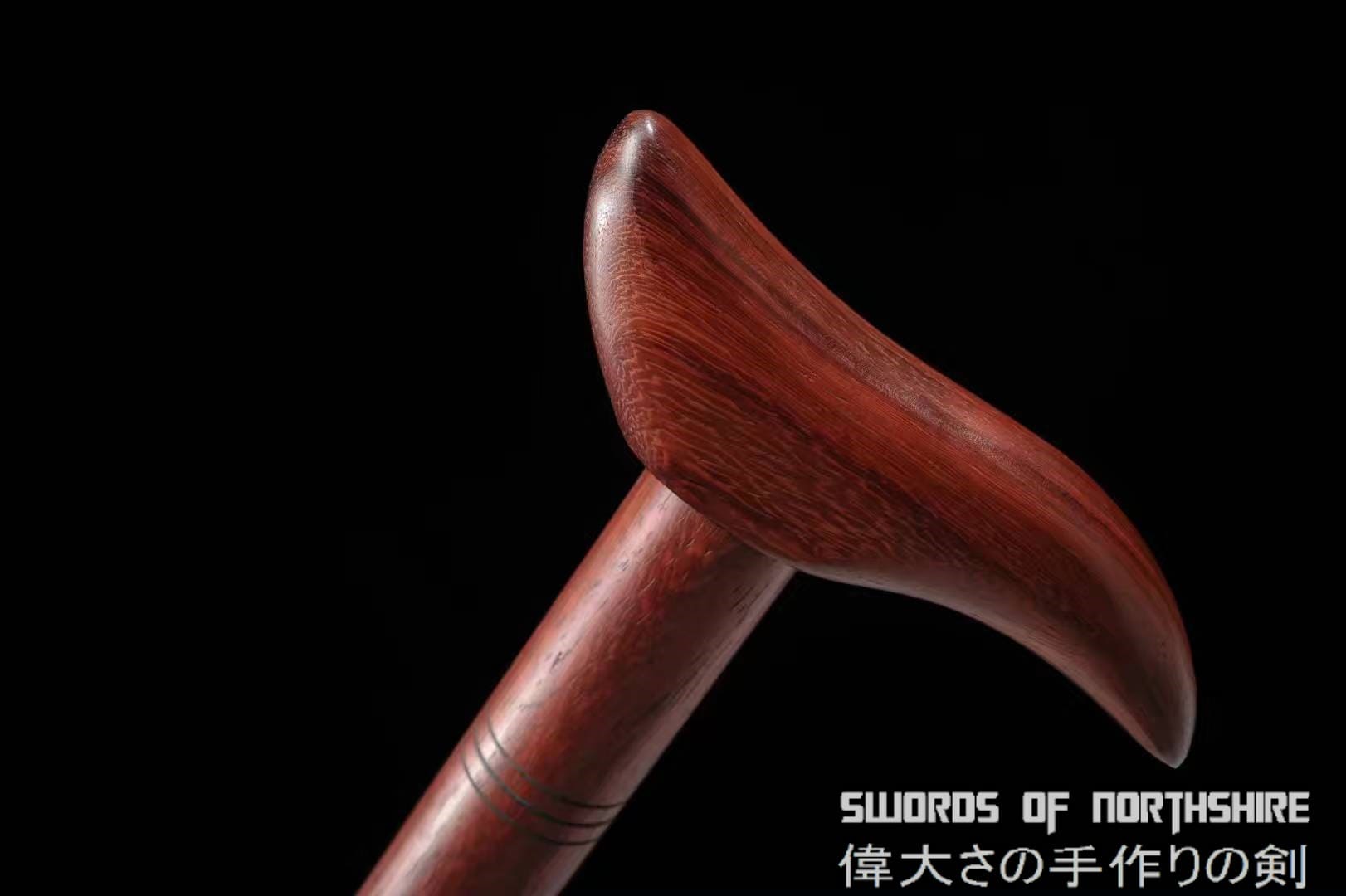 Walking Stick Cane Sword Folded Steel Blade Hiking Lock Mechanism Rosewood Trekking Jian