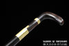 Walking Stick Cane Sword Folded Damascus Steel Blade Lock Mechanism Ergonomic Handle