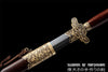 Clay Tempered & Folded Damascus Steel Sword Hand Forged Blade Battle Ready Tai Chi Jian