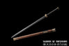 Clay Tempered Folded Damascus Steel Sword Hand Forged Blade Battle Ready Tai Chi Han Jian