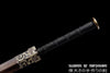 Clay Tempered Folded Damascus Steel Sword Hand Forged Blade Battle Ready Tai Chi Han Jian