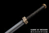 Clay Tempered Folded Damascus Steel Sword Hand Forged Blade Battle Ready Tai Chi Han Jian