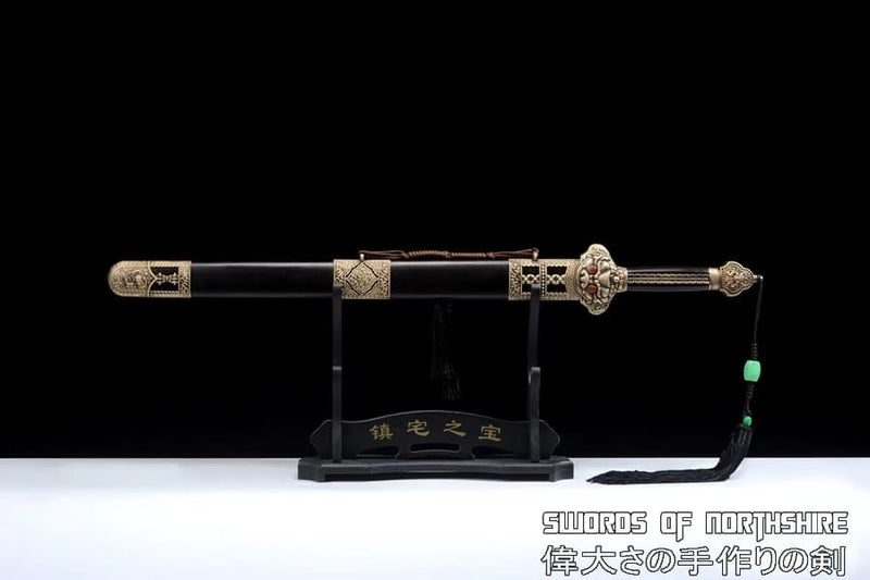 Ming Dynasty Emperor Yong Le Jian Hand Forged Clay Tempered Folded Steel Blade Jian Sword