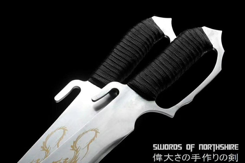 Wing Chun Butterfly Sword Set Bart Cham Dao 1095 Steel Chinese Dragon Butterfly Knives